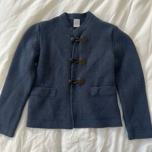 Pepa London- Navy Blue Knit Cardigan with Toggle Buttons